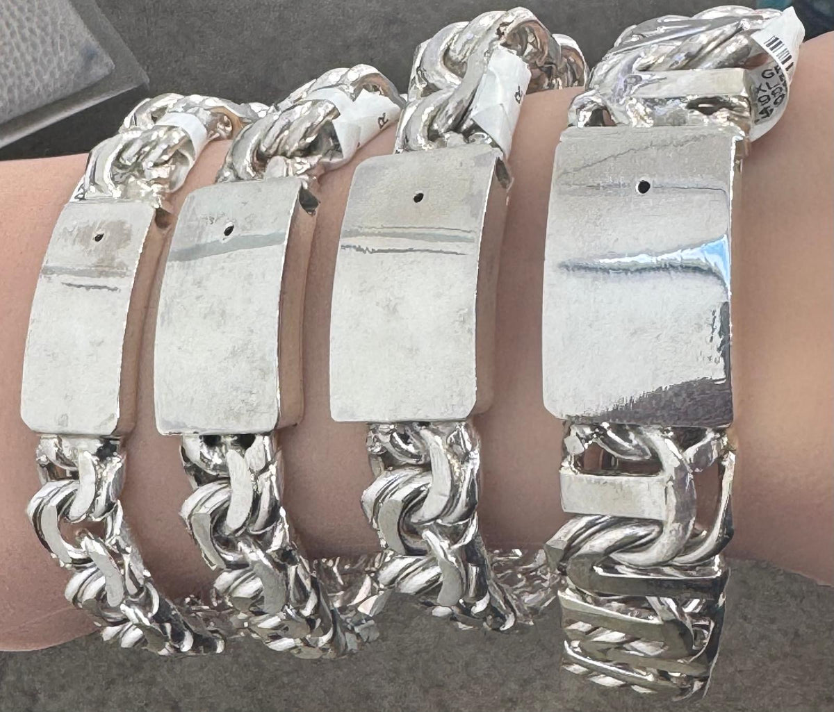 925 Sterling Silver Solid Chino Link Bracelet – Jewelzz