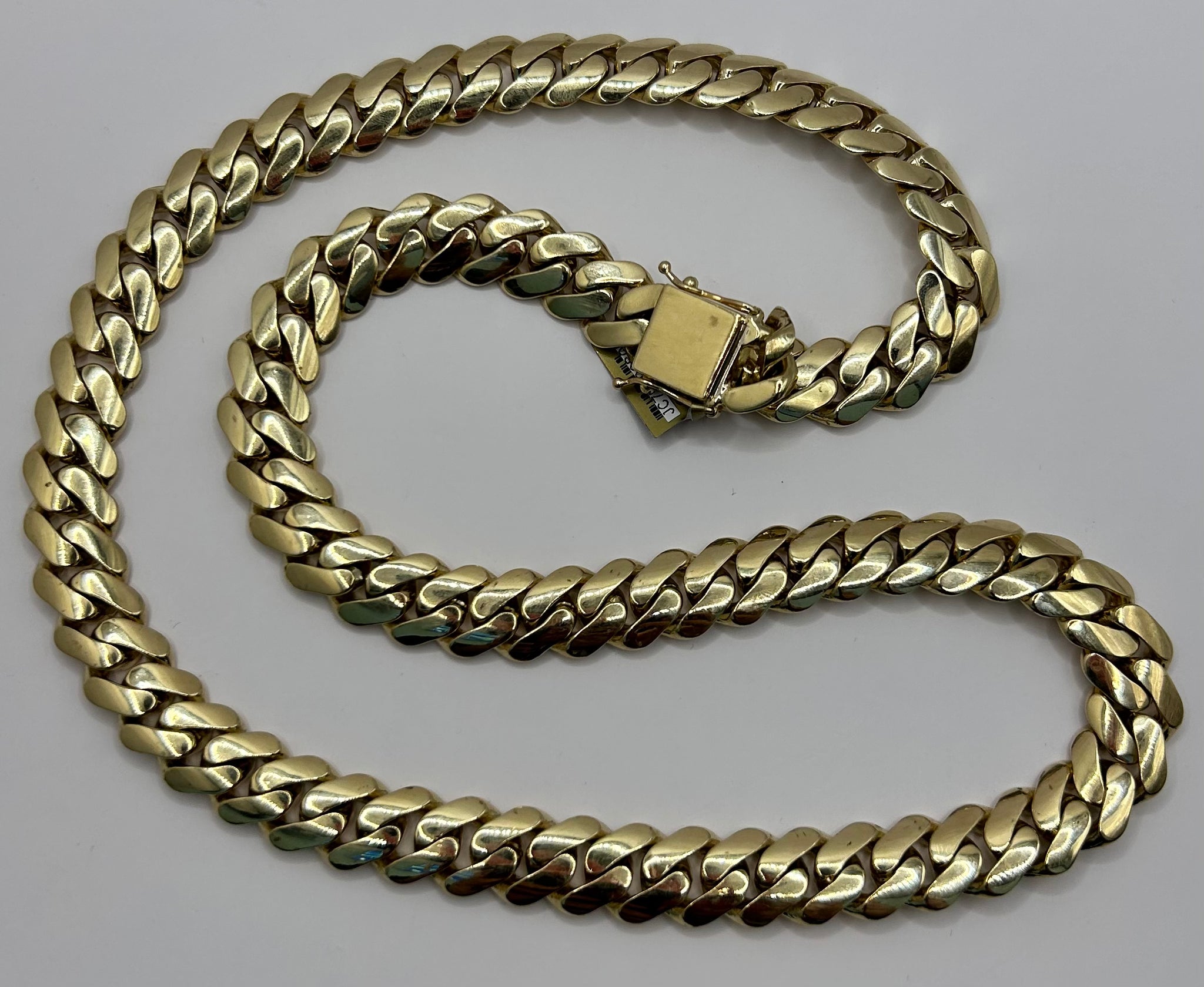 10KT 230 Grams Solid Gold Miami Cuban Link Chain – Jewelzz