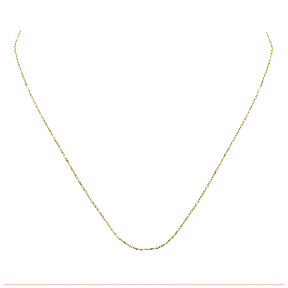 10kt Yellow Gold 18-inch Rope Chain with Spring-ring Closure